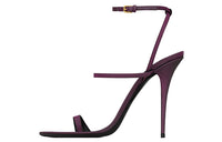 SAINT LAURENT Dive One Strap Sandals 11cm Women's Purple