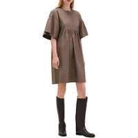 HERMES Short-Sleeved Dresses Women's Gray