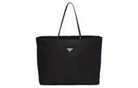 PRADA Recycled Nylon Tote Bag Shopping Bag Handbag Shoulder Bag Large Size Unisex Black