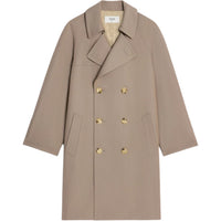 CELINE Trench Coat In Wool Gabardine And Cotton