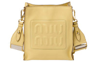 MIU MIU Madras Leather Crossbody Bag, Shoulder Bag Women's Lemon