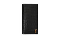 SAINT LAURENT Monogram Cow Leather Wallet Men's Black