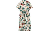 MIU MIU Printed Silk Dress Short-Sleeved Dresses Women's Multicolor