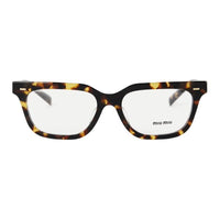 MIU MIU Acetate Plate Frame Square Eyeglass Frames Women's Dark Khaki