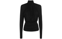 SAINT LAURENT Cut Out High Neck Top