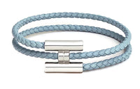 HERMES Bracelets Unisex Linen Blue