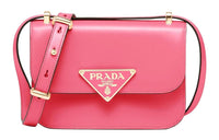 PRADA Leather Crossbody Bag Shoulder Bag Women's Pink