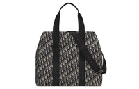 DIOR Nylon Multifunctional Handbag Men's Black Beige