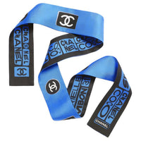 CHANEL Silk Hair Bands Women's Blue