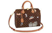 LOUIS VUITTON X Grace Coddington Speedy Bandouliere Catogram 30 Brown/Orange