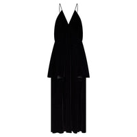 LOUIS VUITTON Tiered V-Neck Gown