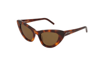 SAINT LAURENT Acetate Irregular Shape Sunglasses Women's Tortoiseshell