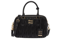 MIU MIU Leather Shoulder Bag, Crossbody Bag, Handbag Women's Black