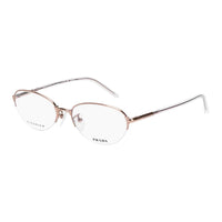 PRADA Titanium Oval Eyeglass Frames Women's Rose Gold