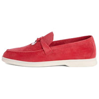 Loro Piana Summer Charms Walk Loafers Women's Red