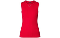 LOUIS VUITTON SS24 Ribbed Knit Tank Top Sweater Women's Red