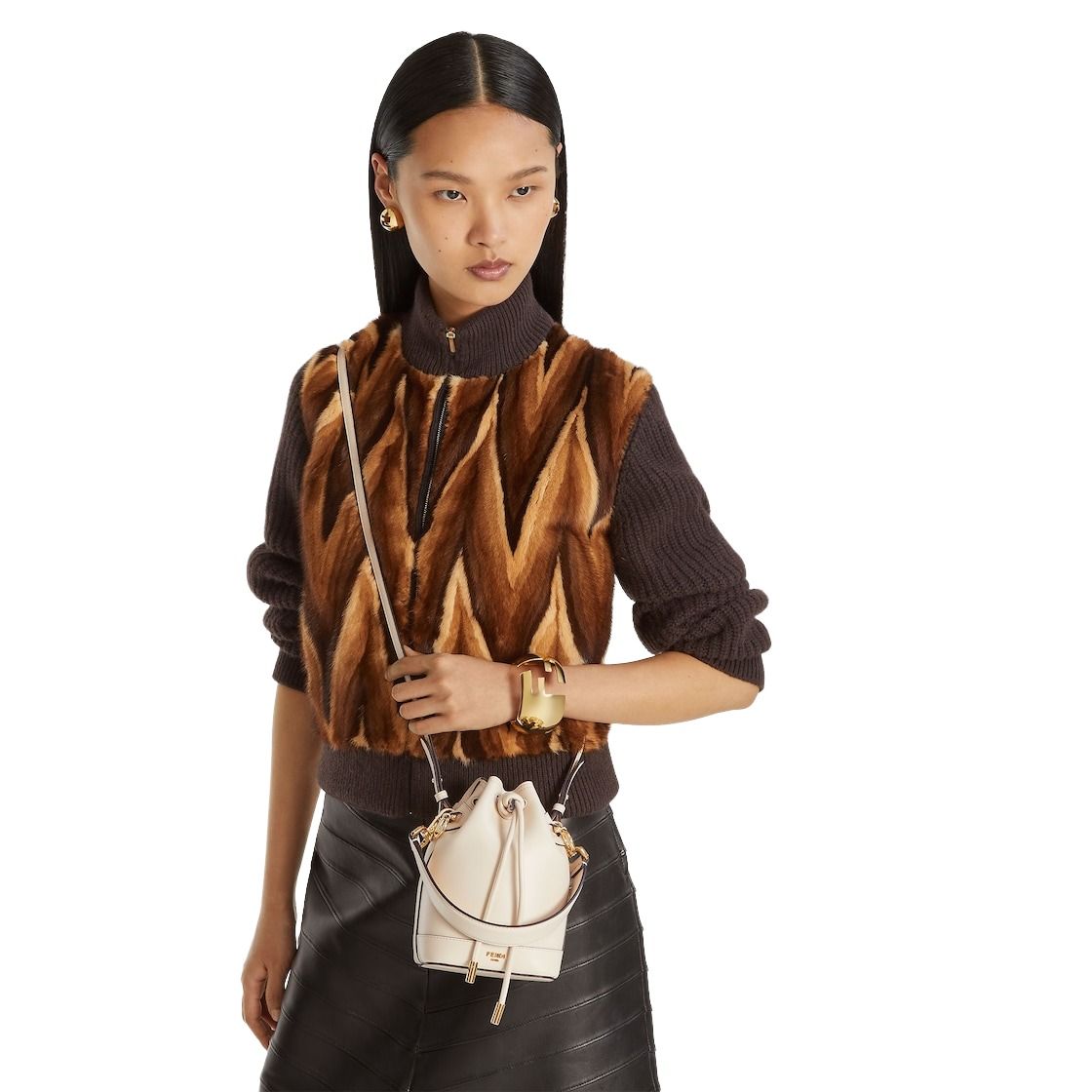 (WMNS) Fendi FW25 Mon Tresor Camelia Mini-Bag 'White' 8BS109AYJ1F0VWM