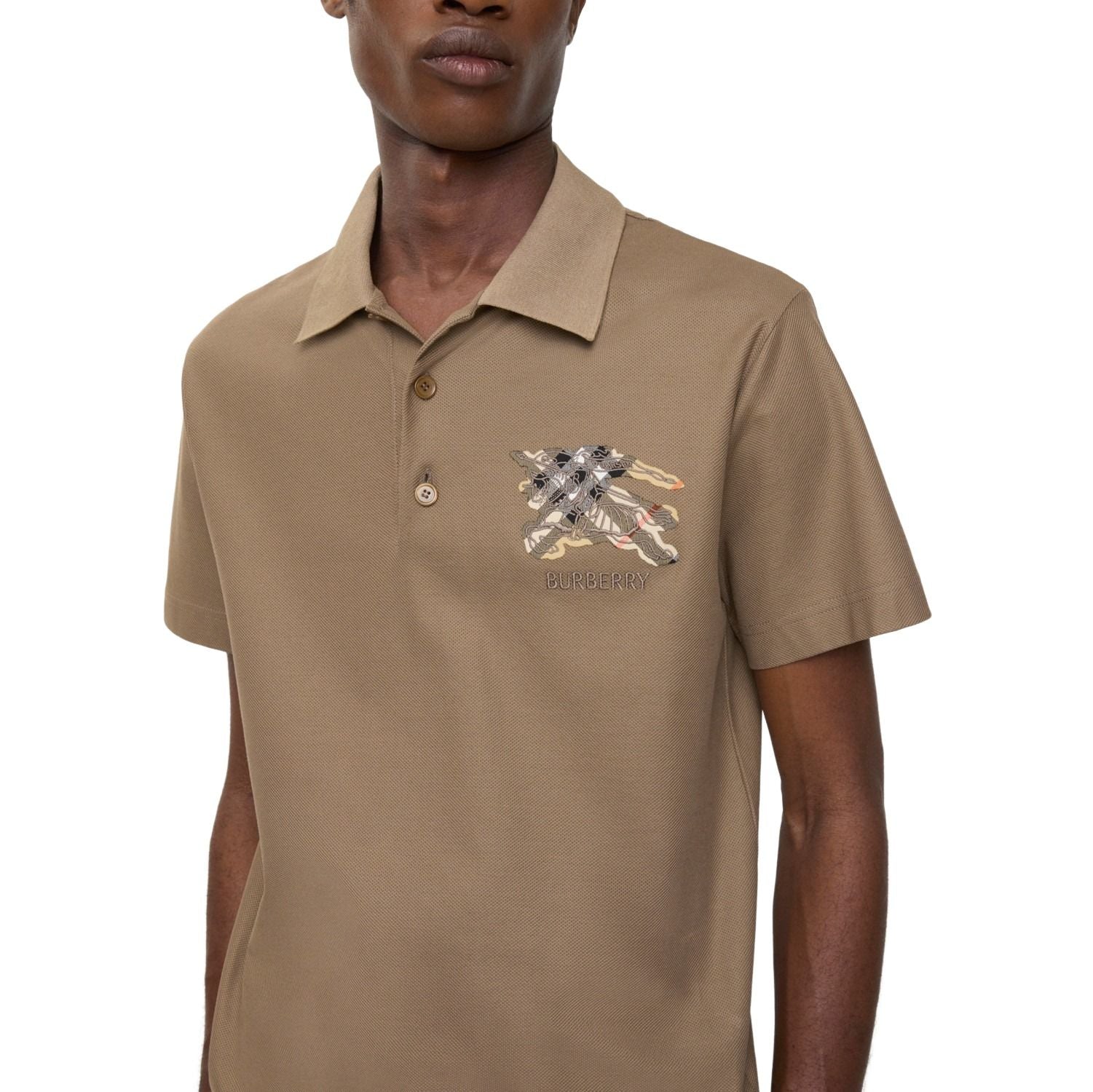 Burberry 25 EKD Check Cotton Polo Shirt 'Clay Brown' 81161191