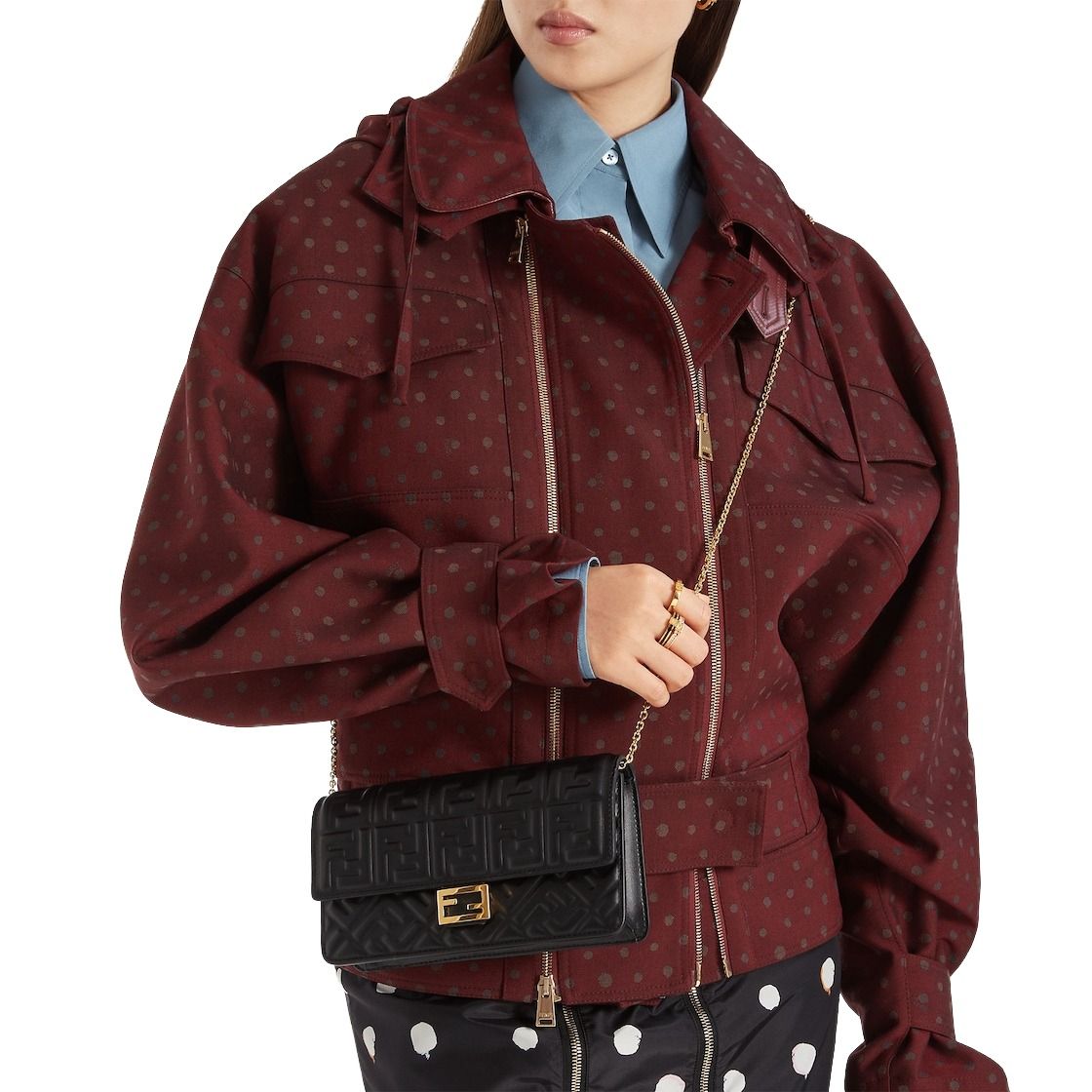 (WMNS) Fendi SS26 Wallet On Chain Baguette 'Black' 8M0498AAJDF0KUR