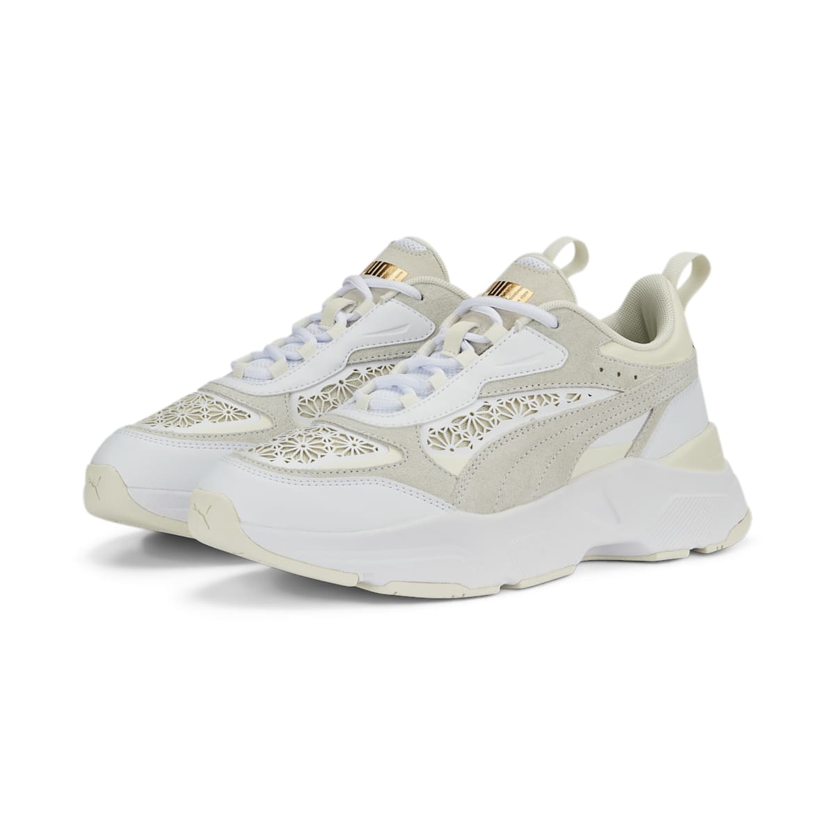 (WMNS) PUMA Cassia Laser Cut 'White Pristine' 389298-01