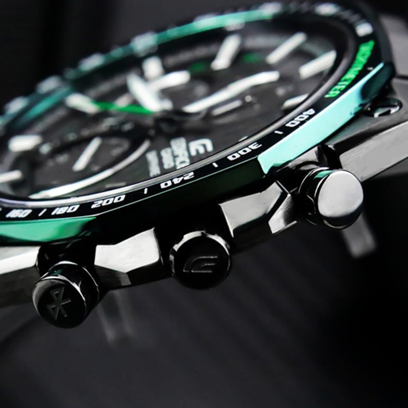 CASIO Male EDIFICE Japan / South Korea Fashion Solar Powered Mens Black Analog EQB-1100XDC-1A