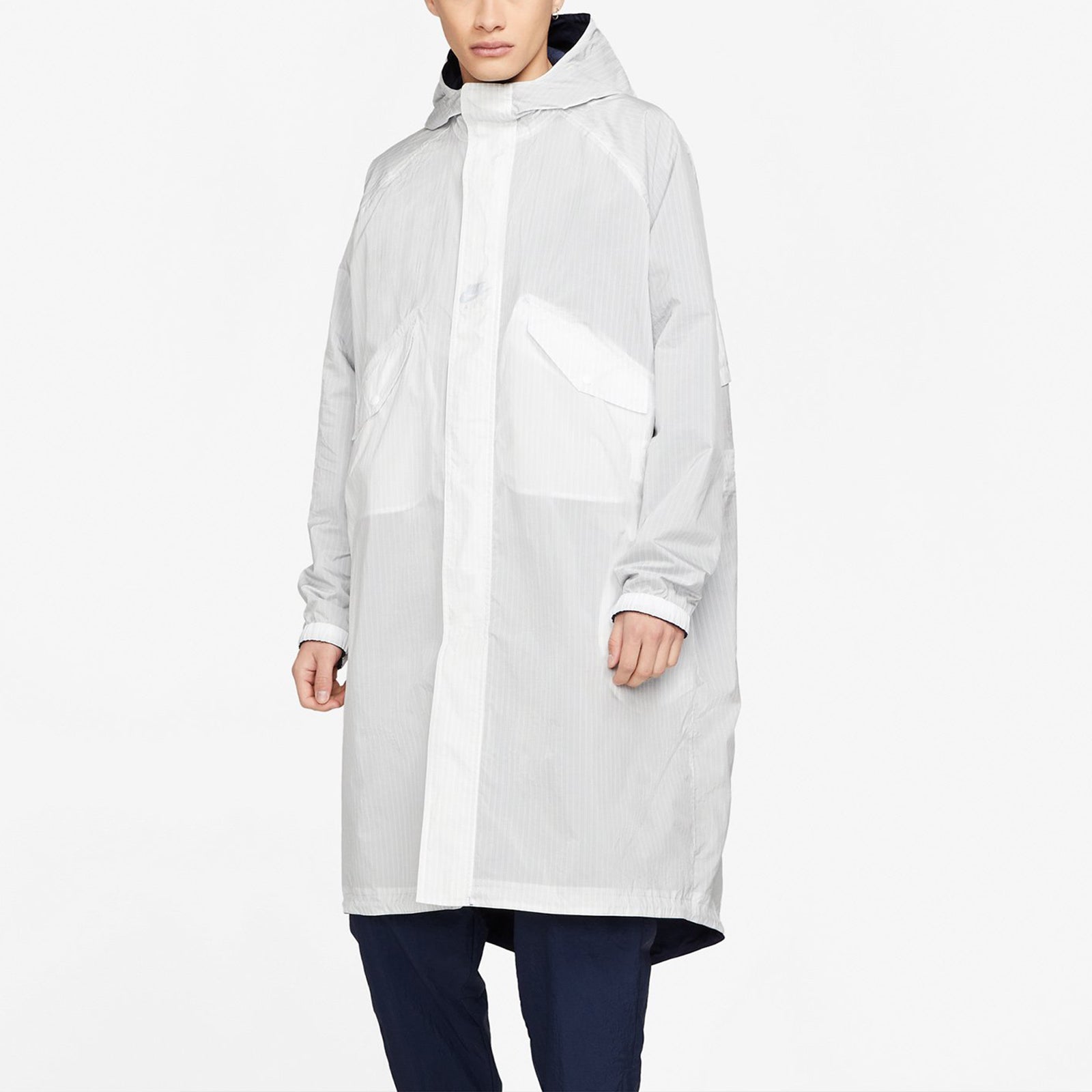 Nike Air x Kim Jones Double-Sided Mid-Length Hooded Jacket Unisex Blue/White DC9983-451
