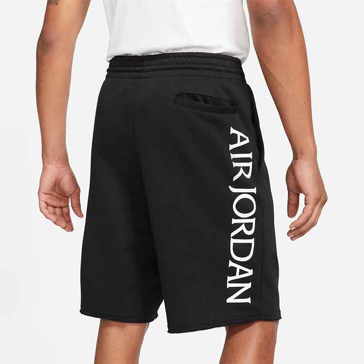 Air Jordan Jumpman Logo Printing Knit Basketball Sports Shorts Black DH9509-010