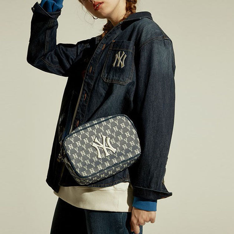 MLB Monogram NY New York Yankees Crossbody Bag Blue 32BGDC011-50N