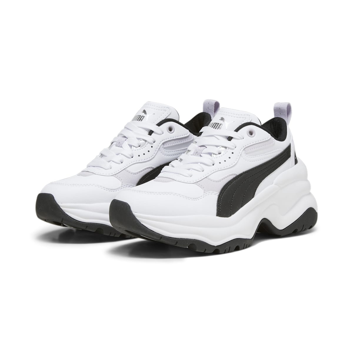 (WMNS) PUMA Cilia Wedge 'White Black Lavender' 393915-01