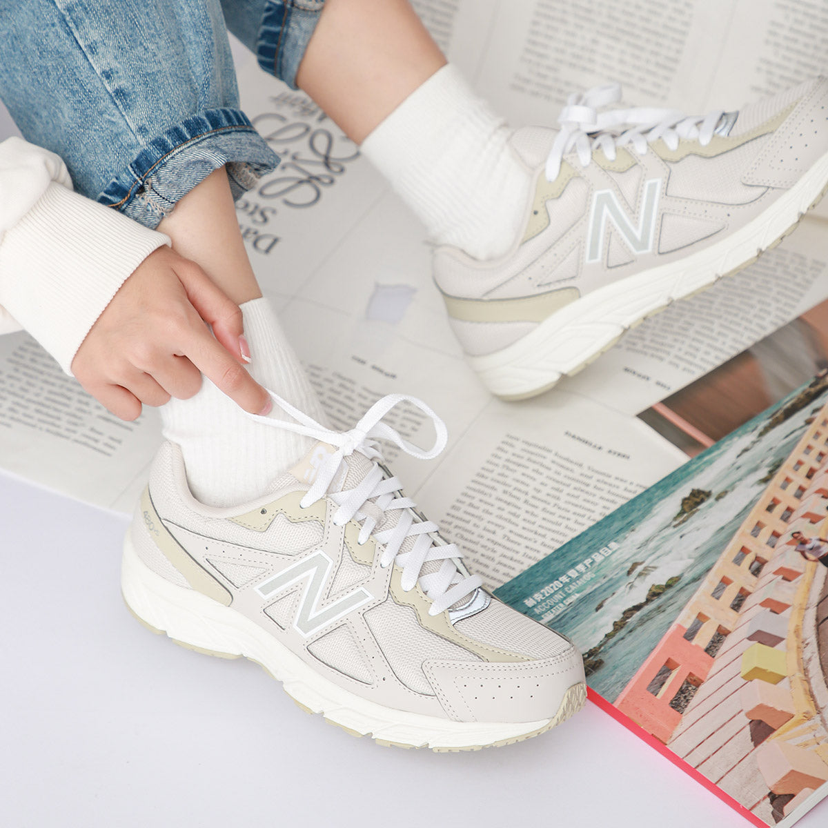 (WMNS) New Balance 480 Beige 'Cream y' W480KO5