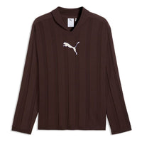 PUMA T7 Long Sleeve Polo 'Chocolate Brown' 635504-13