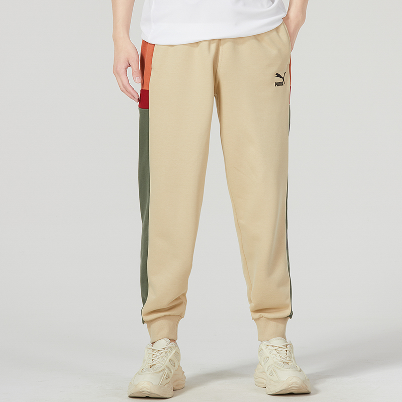 PUMA Retro Block Sweatpant 'Beige Grey Red Black' 530714-12