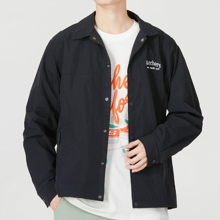 Skechers Casual Jacket 'Black Yellow' L223M028