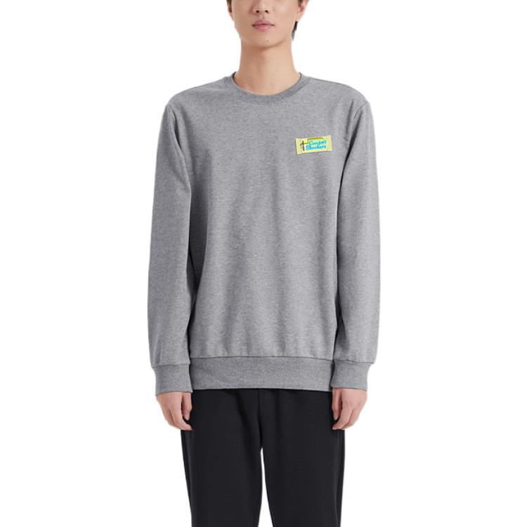 Skechers Logo Printed Crew Sweatshirt 'Grey White Black Blue' L422U242