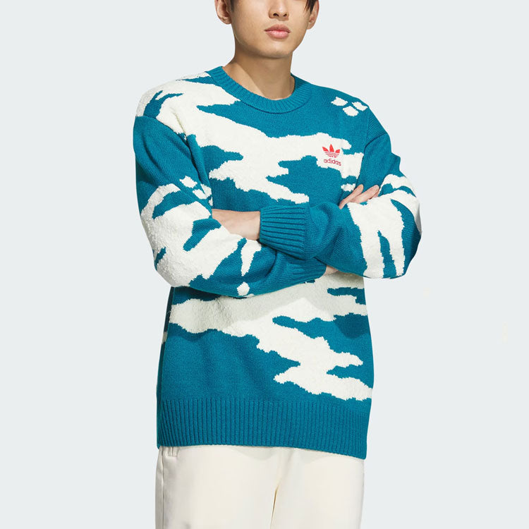 adidas Originals Sweater Asia Sizing 'Blue White' JE9189