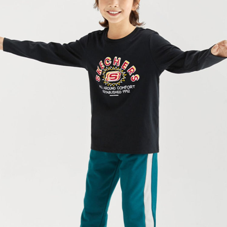 (GS) Skechers Logo Graphic Crew Sweater 'Multi-Color' L422K089