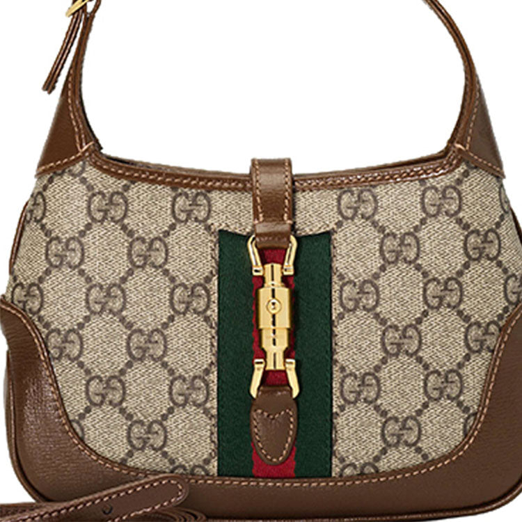 (WMNS) Gucci Jackie 1961 SeriesGG Canvas Clutch Single Shoulder Bag 'Brown Monogram' 637092-HUHHG-8565