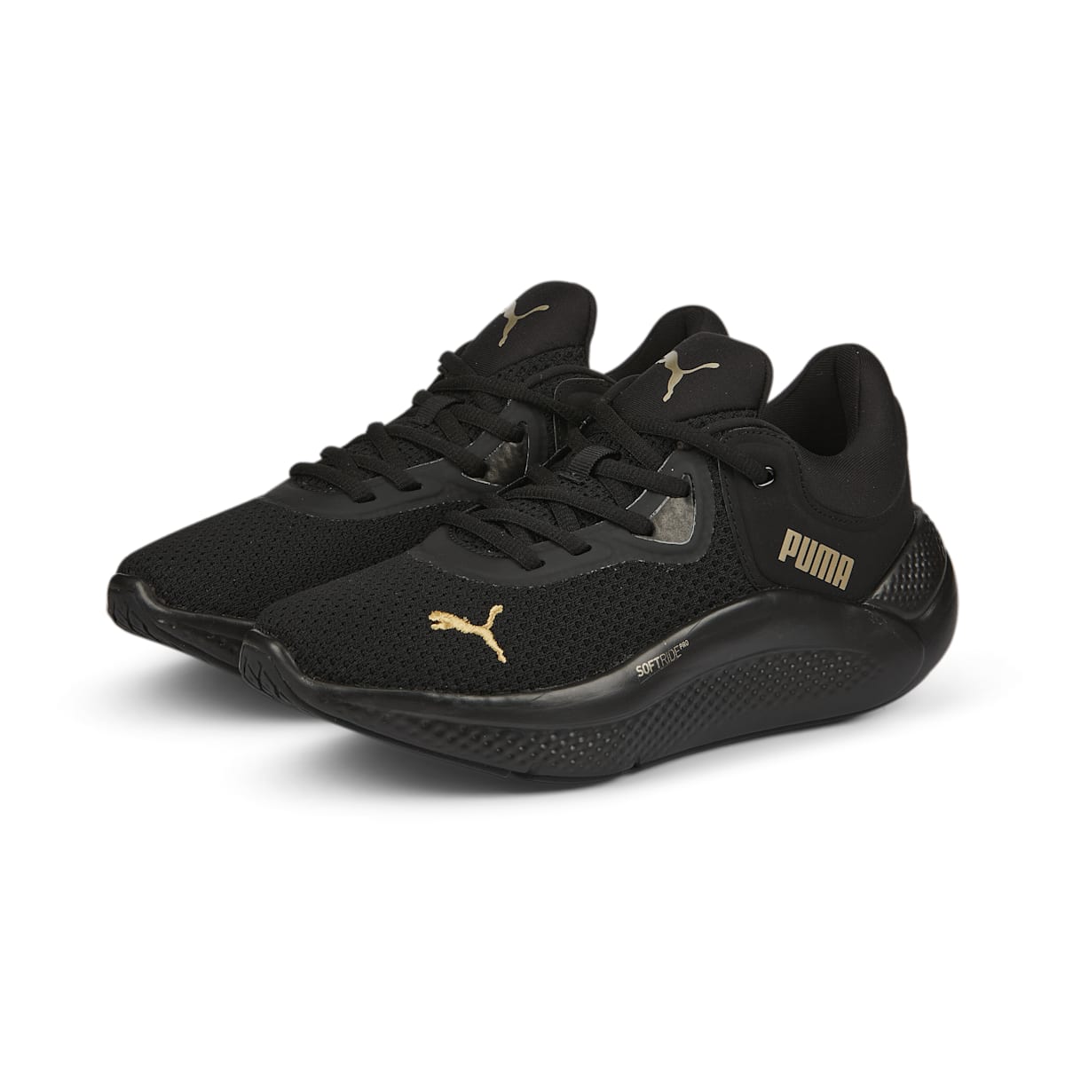 (WMNS) PUMA Softride Pro 'Metallic - Black Team Gold' 377058-01