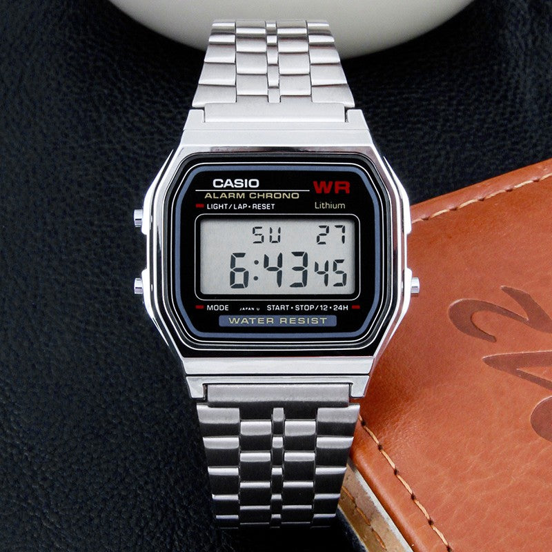 Casio Standard Classic Retro Digital Watch 'Silver Black' LA680WA-1B&A159WA-N1