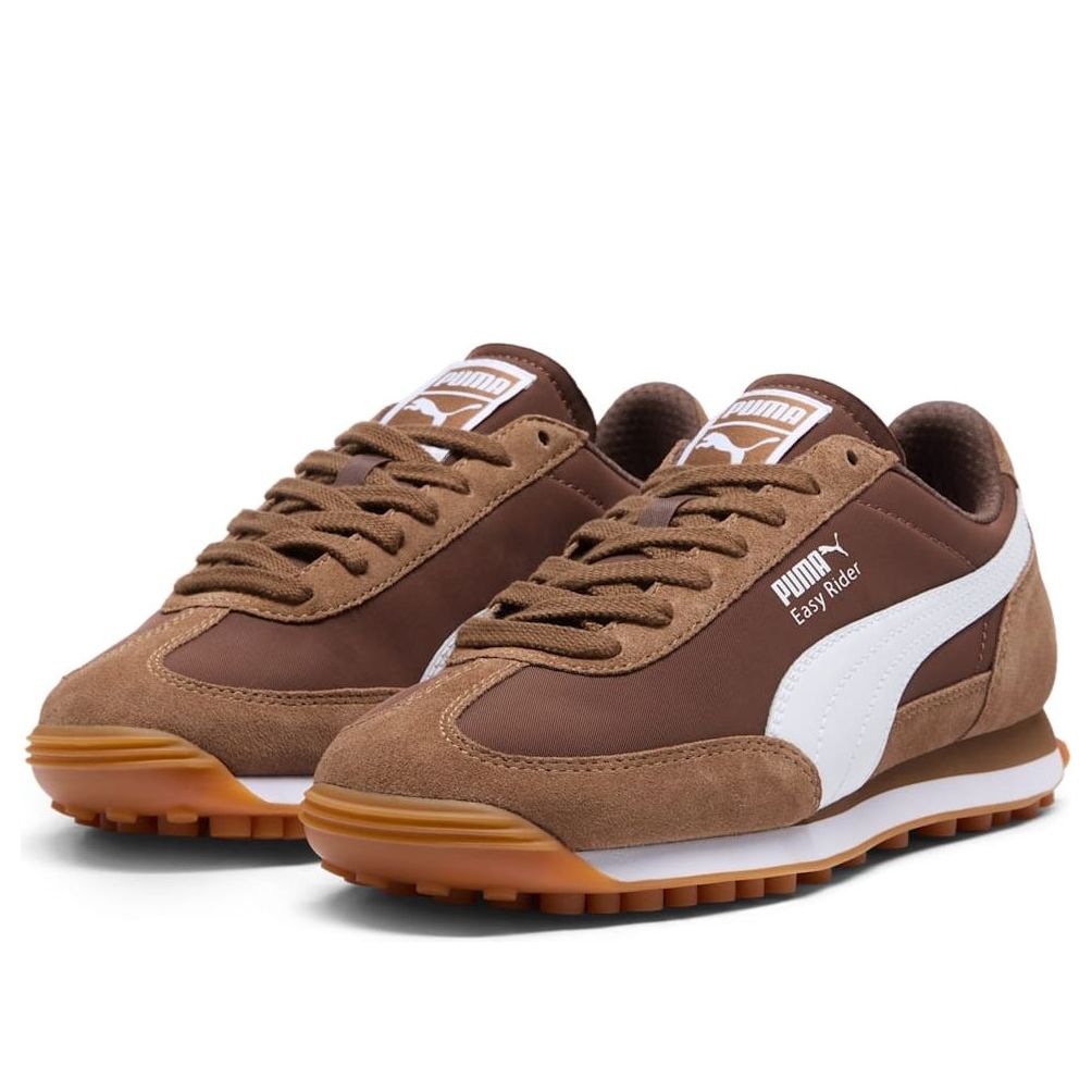 (WMNS) PUMA Easy Rider Suede & Nylon 'Haute Coffee White Espresso Brown' 400331-05
