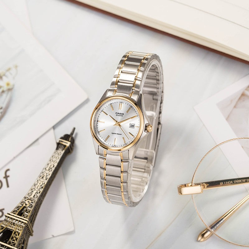 CASIO ENTICER&VINTAGE Series Classic Vintage Simplistic Casual Fashion Couple Silver Analog MTP-1183G-7A&LTP-1183G-7A