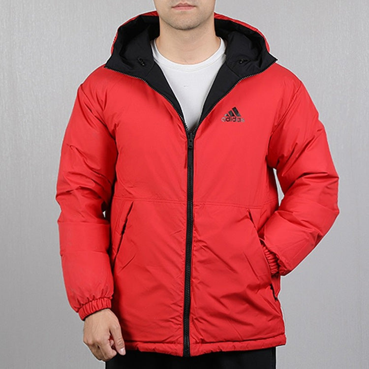 adidas Rev 3st Down Ho Stay Warm Reversible Outdoor hooded down Jacket Black EH4011