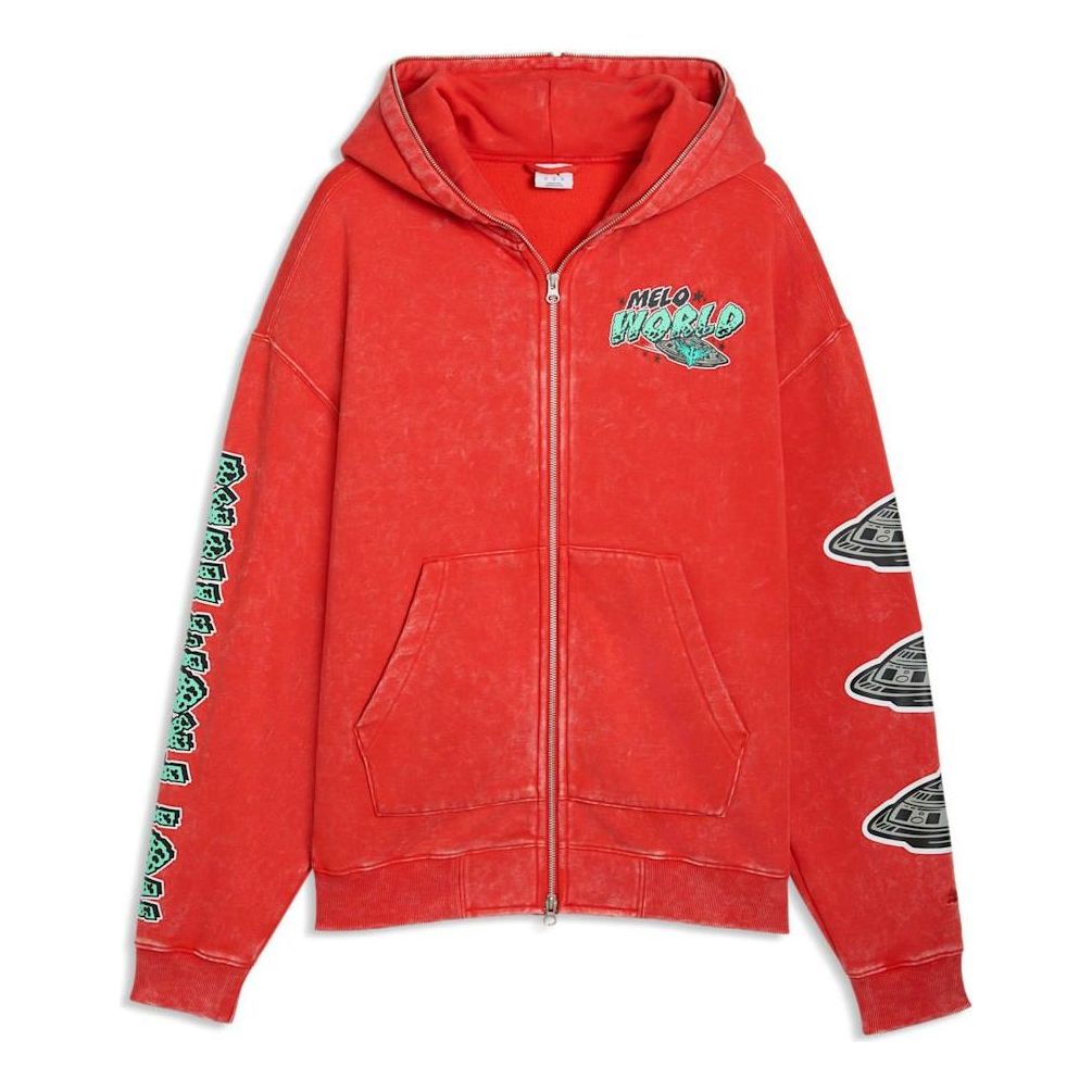 PUMA Melo World Zip-Up Hoodie 'For All Time Red' 634603-01