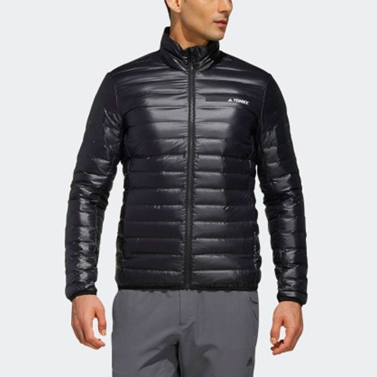 Men's adidas Logo 3 In 1 Hooded Stay Warm With Down Feather Black Jacket DW9250