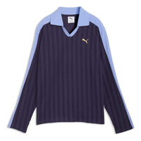 (WMNS) PUMA Relaxed Long Sleeve Polo 'Deep Plum' 632141-64