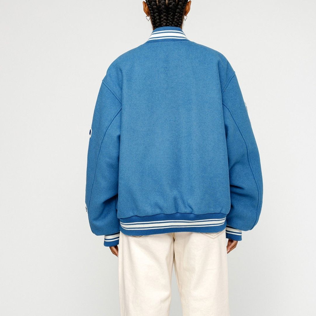 Stussy SS24 VARSITY Jacket 'Blue' 115748