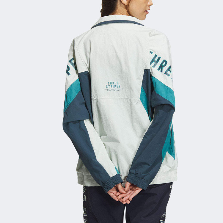 adidas Word Woven jacket Asia Sizing 'White Blue' IS5148