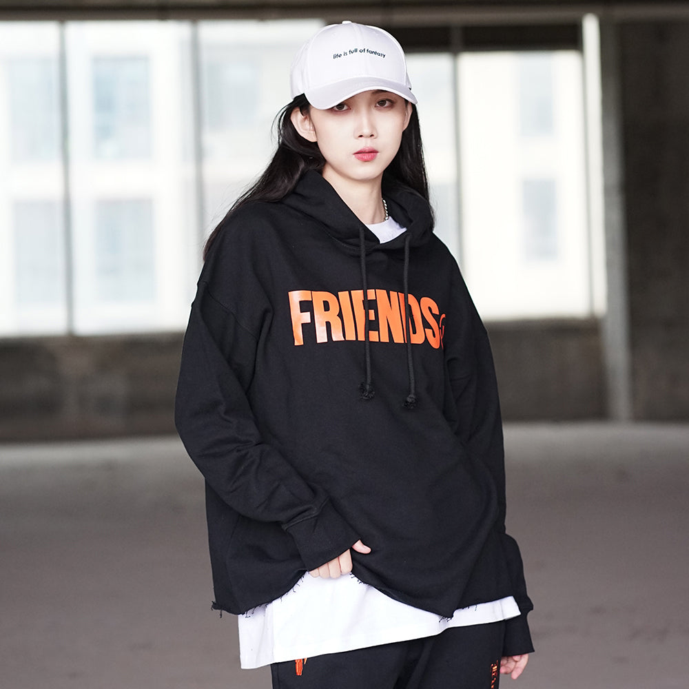 VLONE x Fragment Design Unisex Frineds Logo Black/Orange VLHD17FW005