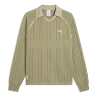 PUMA x MADHAPPY Pointelle Long Sleeve Jersey 'Lux Army' 637566-82