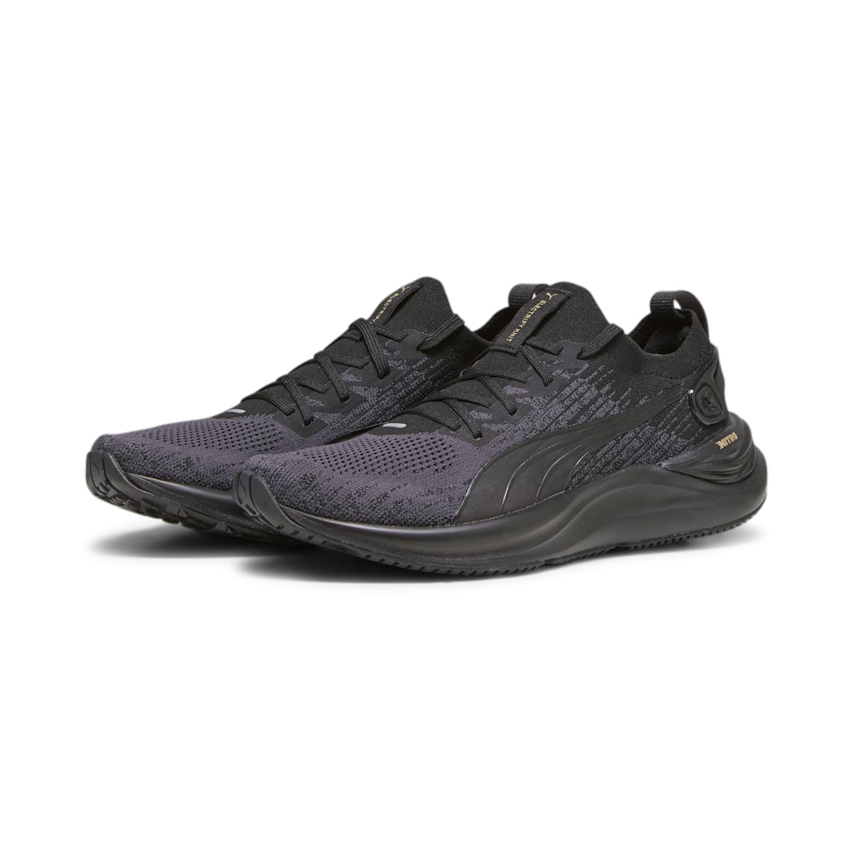 (WMNS) PUMA Electrify Nitro 3 Knit 'Black Strong Grey' 379085-01